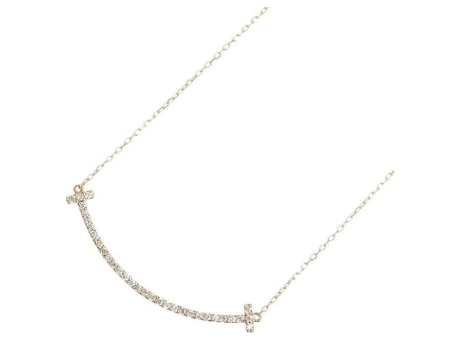 Autre Marque 10K-Gold-Diamant-Halskette Metall  ref.1303439