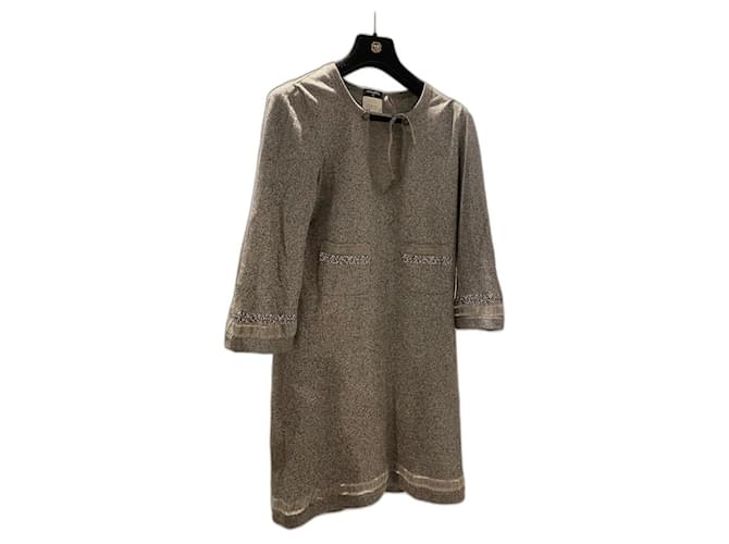 Chanel dress Dark grey Cotton  ref.1303447