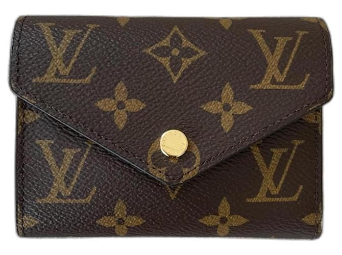 Portafoglio Louis Vuitton Victorine Marrone Tela  ref.1303458