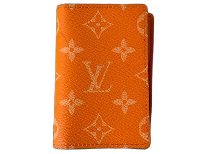 Louis Vuitton Taschenorganizer Orange Leinwand  ref.1303463