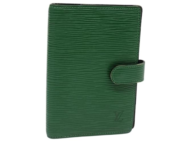 LOUIS VUITTON Epi Agenda PM Day Planner Cover Green R20054 LV Auth 69171 Leather  ref.1303528