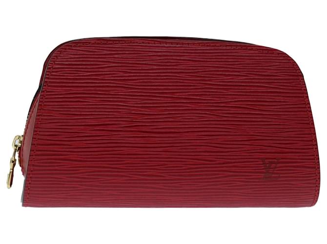 LOUIS VUITTON Epi Dauphine PM Pouch Red M48447 LV Auth ai784 Leather  ref.1303533