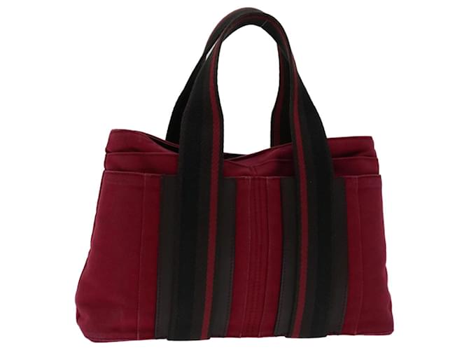 Hermès HERMES Toroca Horizont Tote Bag Toile Rouge Auth bs12548  ref.1303541