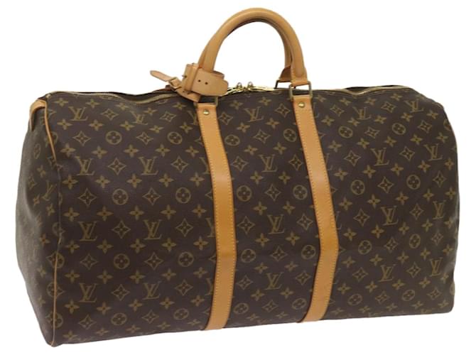 Louis Vuitton Monograma Keepall 55 Boston Bag M41424 Autenticação de LV 65115 Lona  ref.1303570