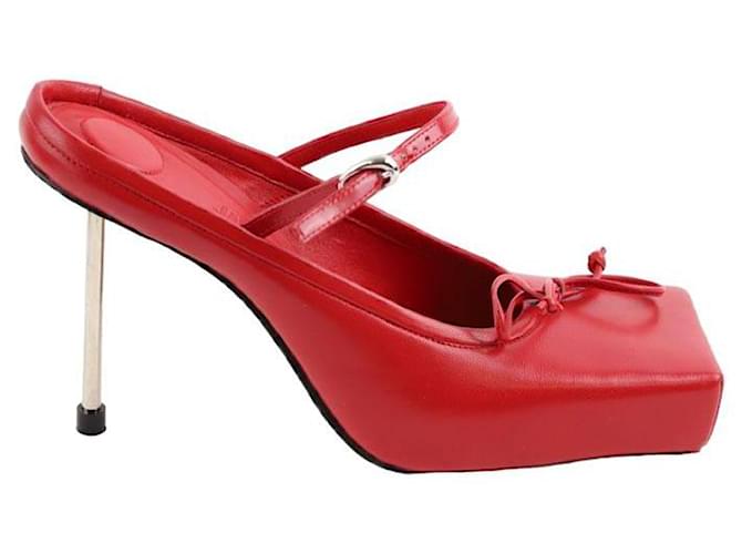 Jacquemus Leather Heels Red  ref.1303591
