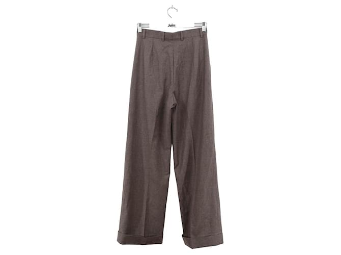Saint Laurent Wide-Leg Wool Trousers Grey  ref.1303593