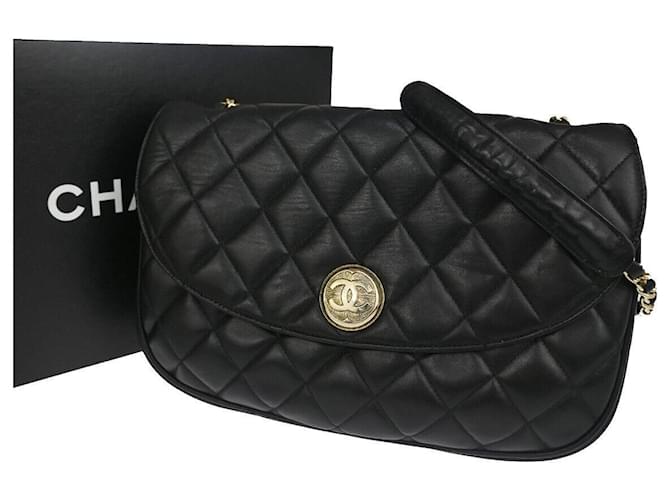 Chanel Matelassé Black Leather  ref.1303782