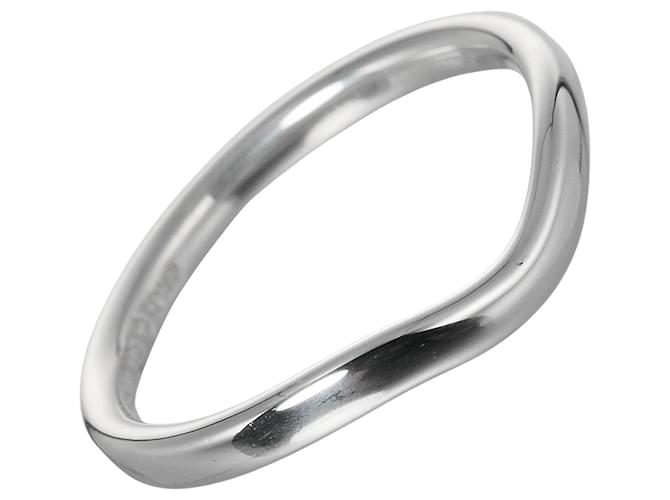 Tiffany & Co Curved band Silvery Silver  ref.1303887