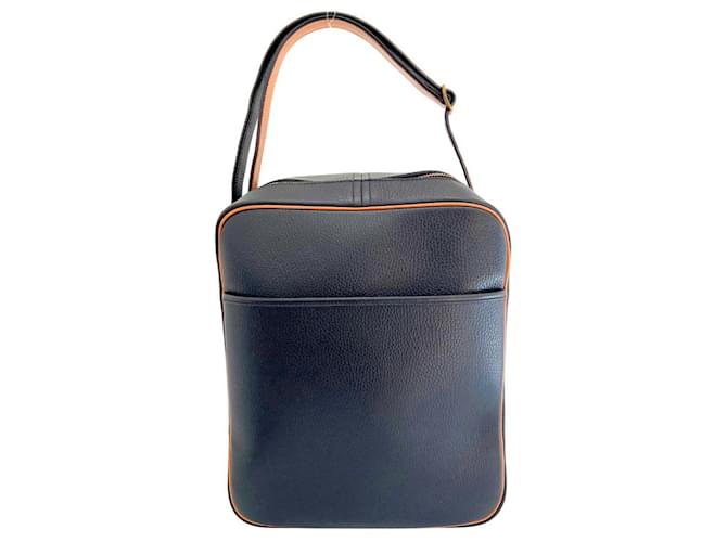 Hermès Victoria Navy blue Leather  ref.1303950