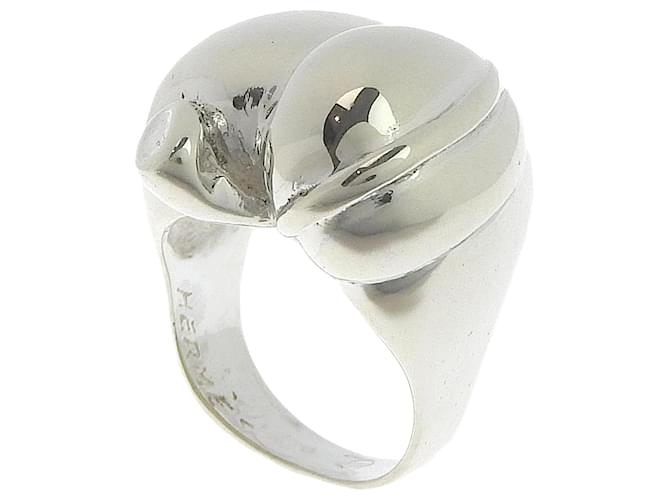 Ring Hermès Silvery Silver  ref.1303984