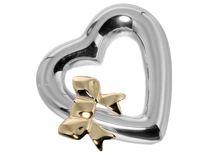 Tiffany & Co Heart Ribbon Silvery Silver  ref.1304215