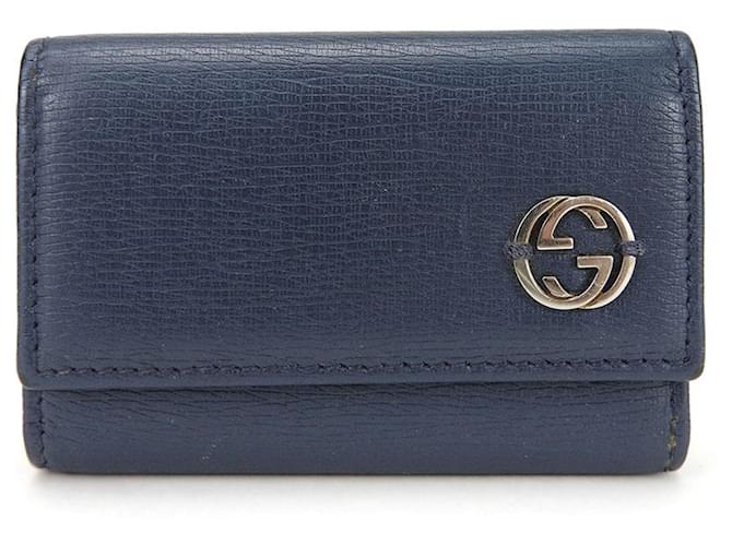 gucci Navy blue Leather  ref.1304271