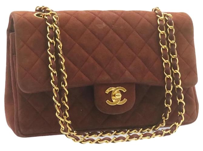 Chanel Classic Flap Brown Suede  ref.1304319