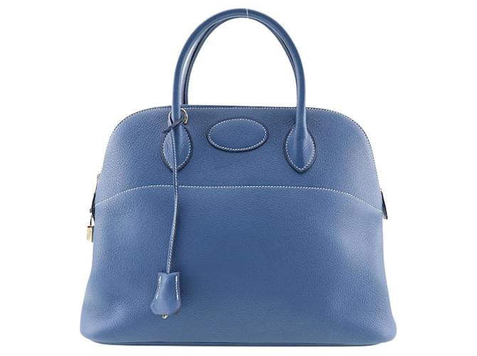 Hermès Bolide Blue Leather  ref.1304370