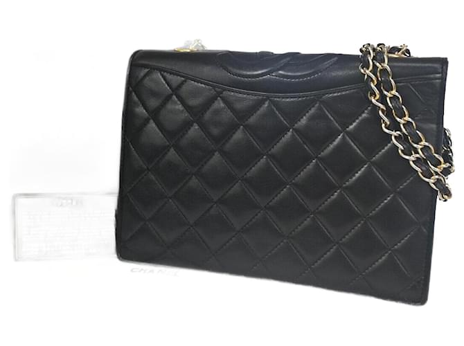 Chanel Matelassé Black Leather  ref.1304439