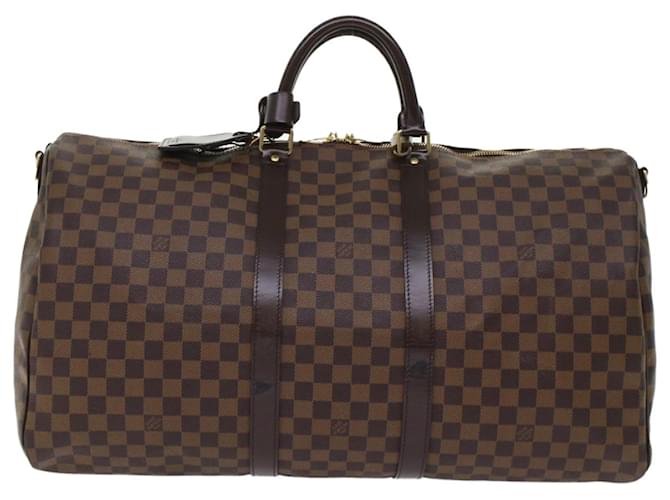 Louis Vuitton Keepall 55 Brown Cloth  ref.1304530