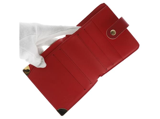 Zip Louis Vuitton Compact Rosso Pelle  ref.1304868