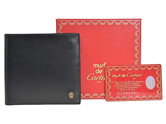 Cartier Negro Cuero  ref.1304873