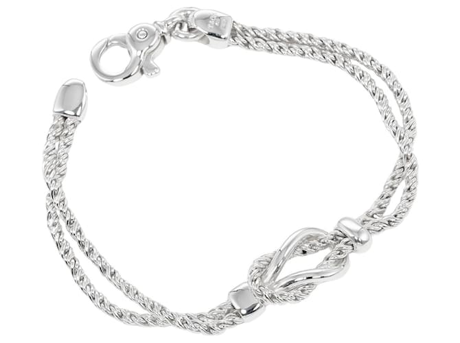Tiffany & Co Double Rope Silvery Silver  ref.1304900