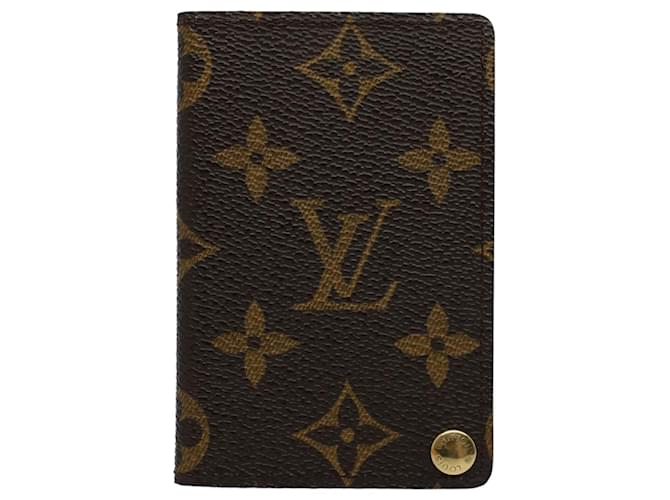 Louis Vuitton Porte carte crédit Pression Brown Cloth  ref.1304907