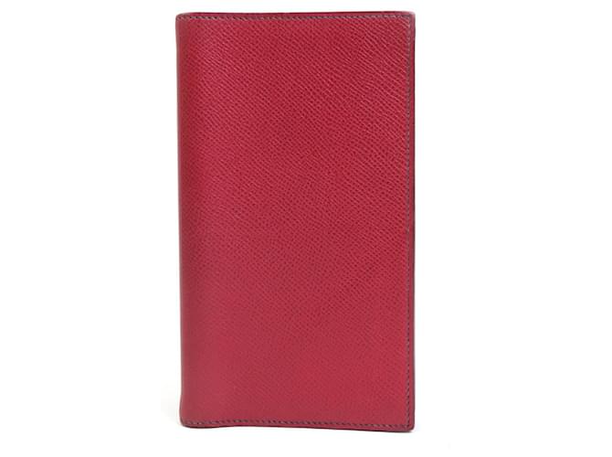 Hermès agenda cover Red Leather  ref.1305041