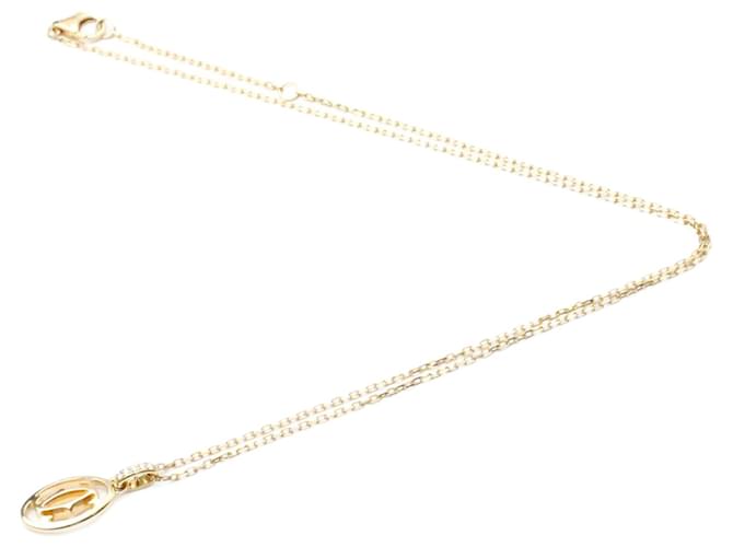 Cartier Logo Double C Necklace Golden  ref.1305085