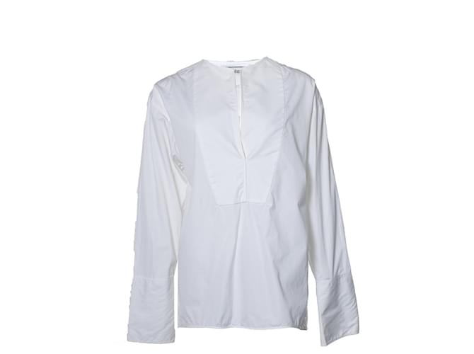 Autre Marque tótem, camisa blusa blanca Blanco Algodón  ref.1010292