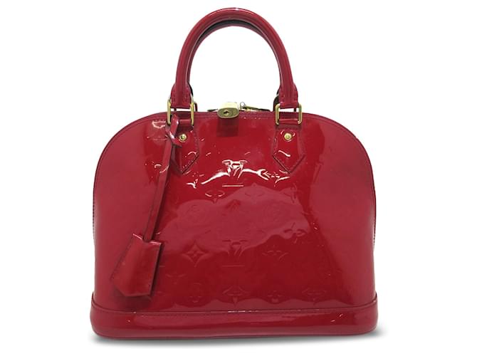Louis Vuitton Red Monogram Vernis Alma PM Leather Patent leather  ref.1301269