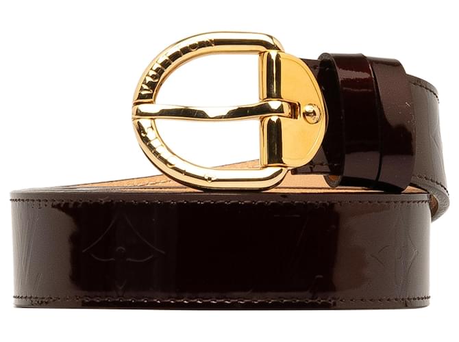 Cintura Louis Vuitton con monogramma viola Vernis Porpora Pelle Pelle verniciata  ref.1302048