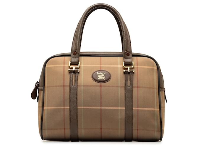 Burberry Brown Vintage Check Handbag Cloth Cloth  ref.1302094