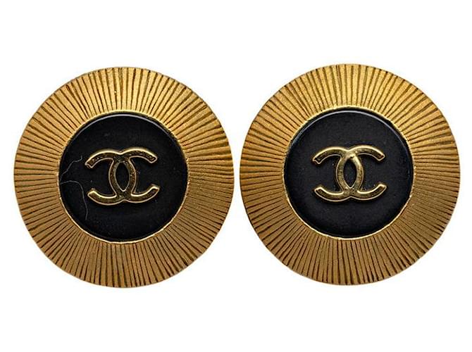 Chanel Boucles d'oreilles à clips CC Sunburst Métal  ref.1302774