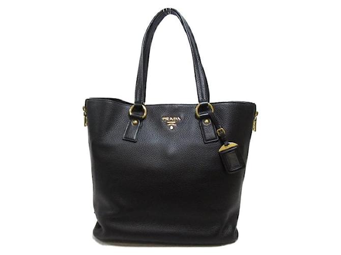 Prada Vitello Daino Side Zip Shopper Bag BR4372 Leather  ref.1305182