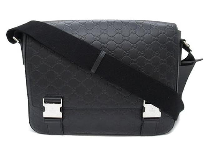 Gucci Mittelgroße gefütterte Messenger Bag mit GG Signature-Schnalle 406367 Leder  ref.1305184