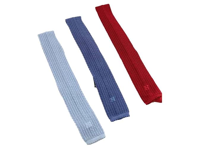 Hermès Lot de Cravate en soie Multicolore  ref.1305205