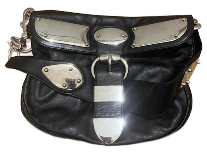 Vintage Gucci Romy bag Black Leather  ref.1305304