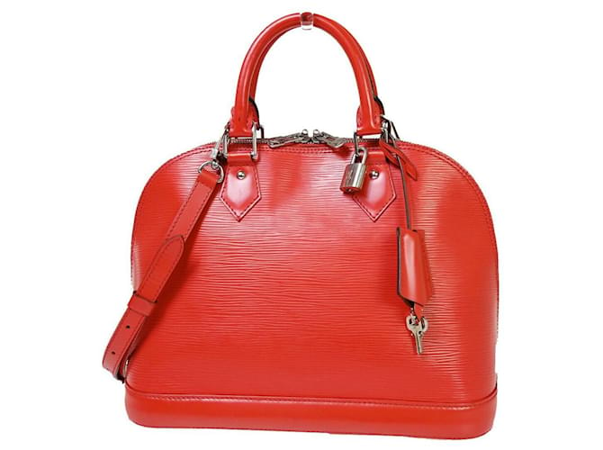 Louis Vuitton Alma Red Leather  ref.1305370