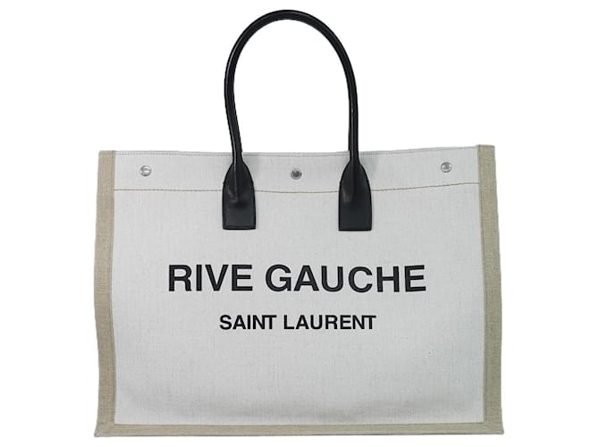 Saint Laurent Rive Gauche Weiß Leinwand  ref.1305393