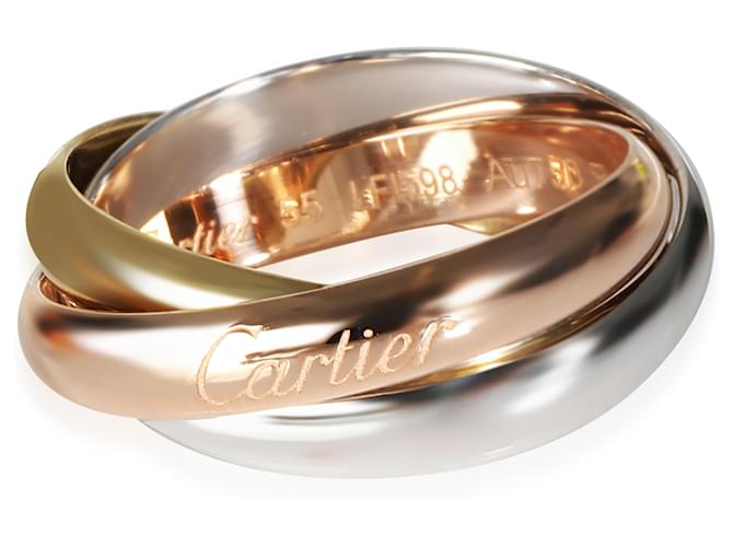 Anello Cartier Trinity 18K 3 Tono oro D'oro Metallico Oro bianco Metallo  ref.1305415