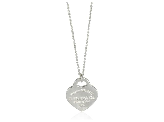 TIFFANY & CO. Return To Tiffany Heart Pendant in  Sterling Silver Silvery Metallic Metal  ref.1305422