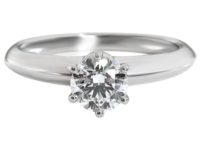 Tiffany & Co TIFFANY Y COMPAÑIA. Anillo de compromiso con diamante solitario en platino I VS2 0.62 por cierto Plata Metálico Metal  ref.1305476