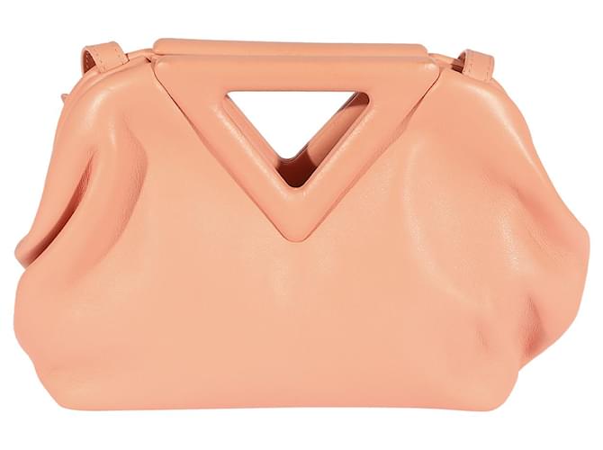 Bottega Veneta Peachy Calfskin Small The Point Bag Pink Leather  ref.1305478