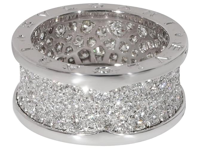 Bulgari Bvlgari B.Zero1 anel de diamante em 18K ouro branco 2.4 ctw Prata Metálico Metal  ref.1305487