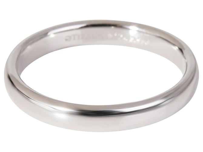 TIFFANY & CO. Tiffany Forever 3 aliança de casamento mm em platina Prata Metálico Metal  ref.1305495
