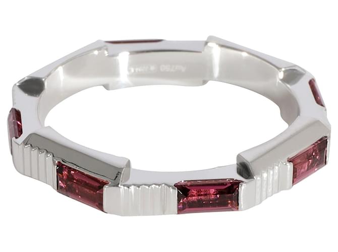 Gucci Link to Love Rubelite Band in 18K white gold Silvery Metallic Metal  ref.1305502