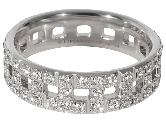TIFFANY & CO. Anello Tiffany True Diamond in 18K oro bianco 0.99 ctw Argento Metallico Metallo  ref.1305504