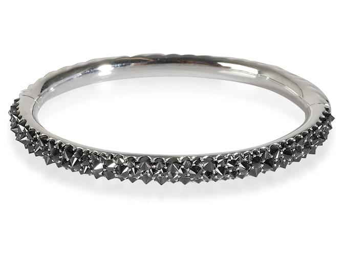 David Yurman Reverse Set Black Diamond Bracelet in 18K white gold 4 ctw Silvery Metallic Metal  ref.1305510