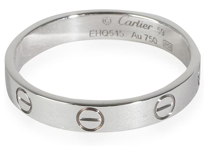 Aliança de casamento Cartier Love (OURO BRANCO) Prata Metálico Metal  ref.1305515
