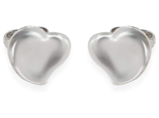 TIFFANY & CO. ELSA PERETTI 10mm Boucles d'oreilles coeur en argent sterling Métal Argenté Métallisé  ref.1305536