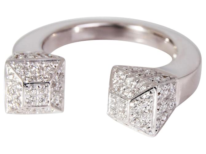 Gucci Chiodo Diamond Nailhead Ring in 18K Weißgold 0.60 ctw Silber Metallisch Metall  ref.1305557