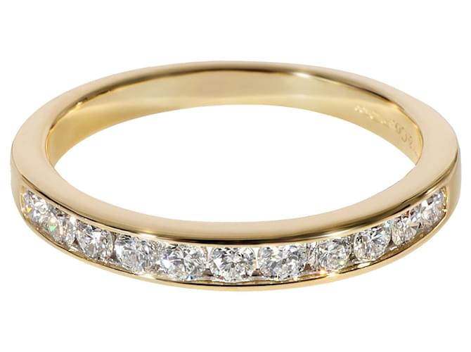 TIFFANY & CO. Aliança de casamento de diamante em 18K Yellow Gold 0.39 ctw Prata Metálico Metal  ref.1305558